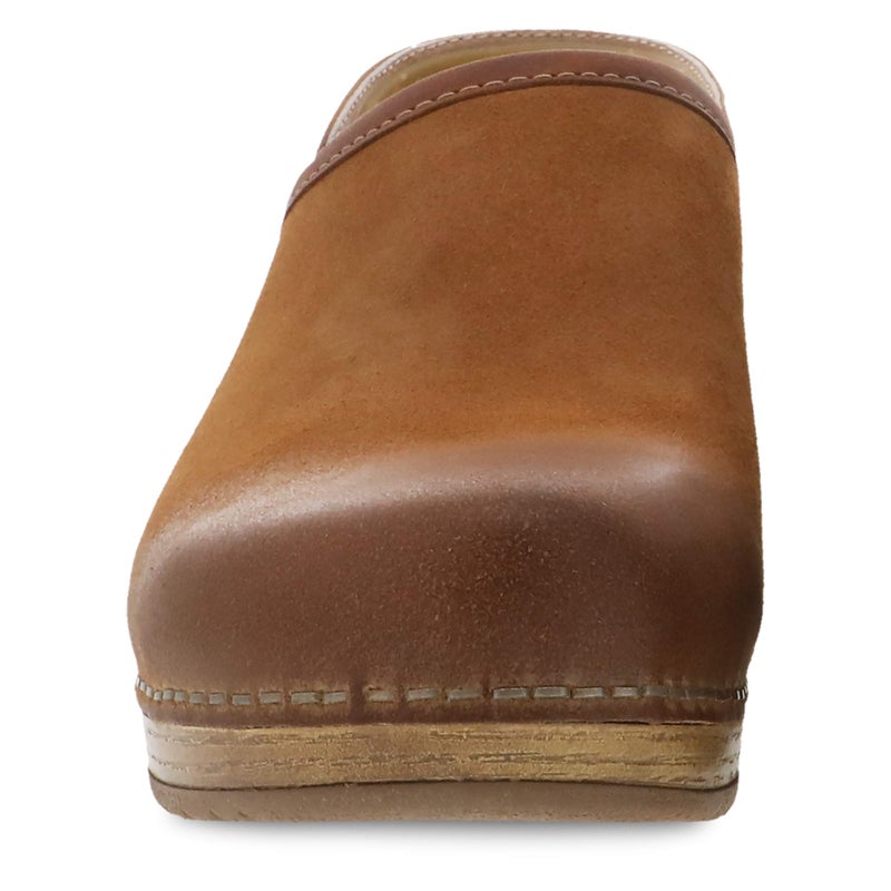 Dansko Brenna Tan Slip On Clogs for Women â€“ Memory Foam and Arch Support for All -Day Comfort and Support â€“ Lightweight EVA Oustole for Long-Lasting Wear Tan Burnished Suede 11.5-12 M US - Image 4